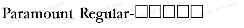 Paramount Regular字体转换